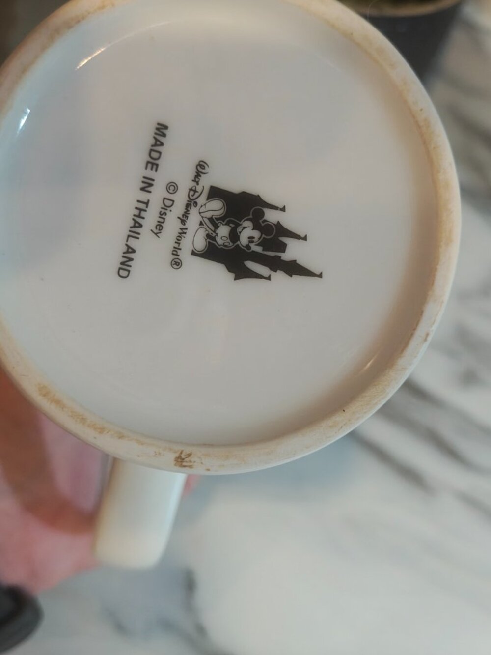 Walt Disney World Mickey Mouse Ceramic Teapot Braille Tea Tag Mickey Ears Lid - Picture 5 of 7
